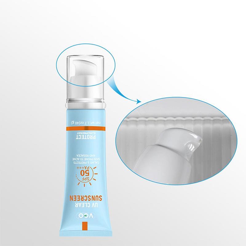 VGO Moisturizing Sun Cream SPF 50 PA+++ 48g Facial Skincare Sunscreen Makeup-B Case Lactic