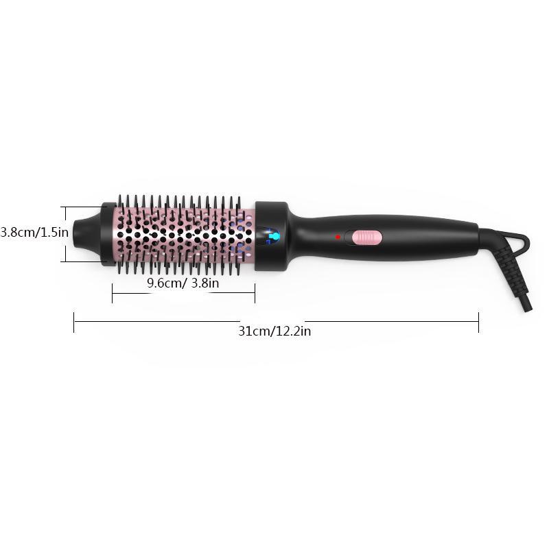 Wavy Thermal Brush, Hot Hair Brush, Curling Tool, Blowout Dryer Brush Ionic Heated Round Brush for Natural Curls Dual Voltage Thermal Round Brush, Easy To Use Hair Styling Tool for Women & Girls, Winter Gift, Christmas Gift