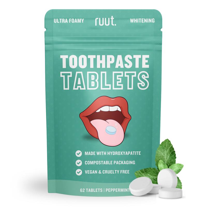 Ruut Toothpaste Tablets - Eco Friendly Tooth Tabs Oral Peppermint