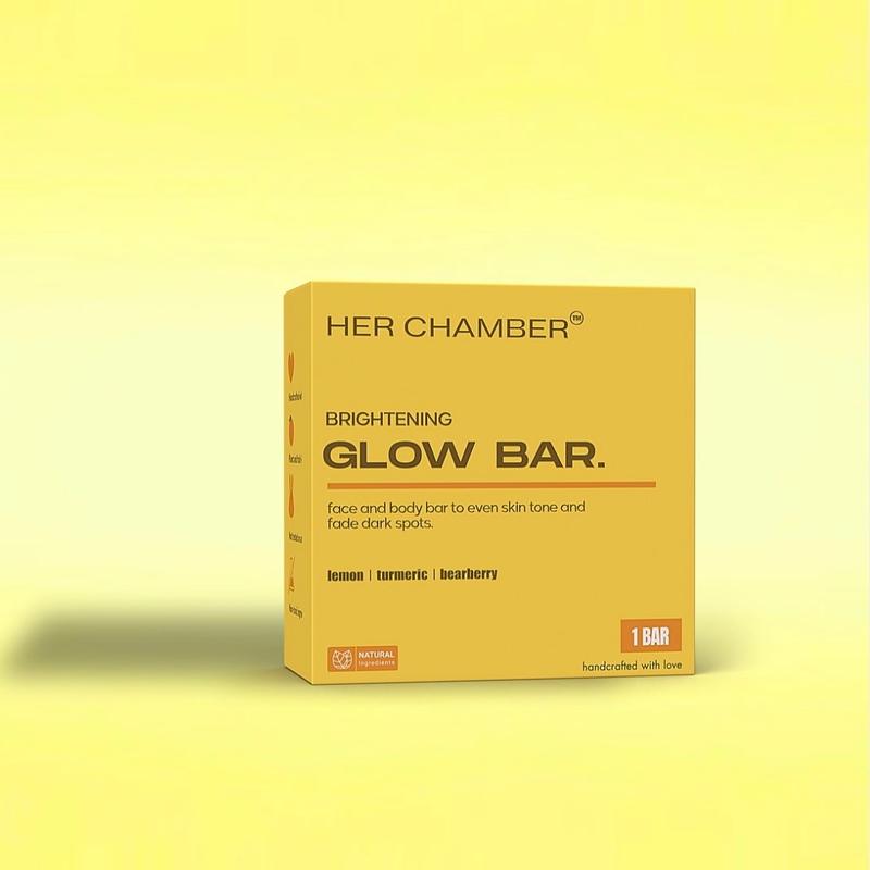 Brightening Glow Bar Soap with Turmeric Kojic Acid and Lemon Extract for Even Skin Tone and Glow