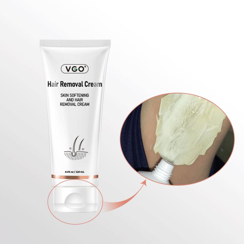 VGO Hair Removal Cream for Women & Men，Painless Bikini Hair Removal Gel，Hair Removal Lotion Cream，120ml   4.0oz Body Care Unisex，All Skin  Cosmetic Wax Comfort