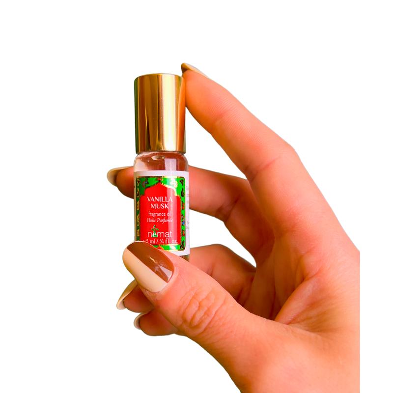 Nemat Vanilla Musk Perfume Oil - 5ml Mini Rollerball Bottle