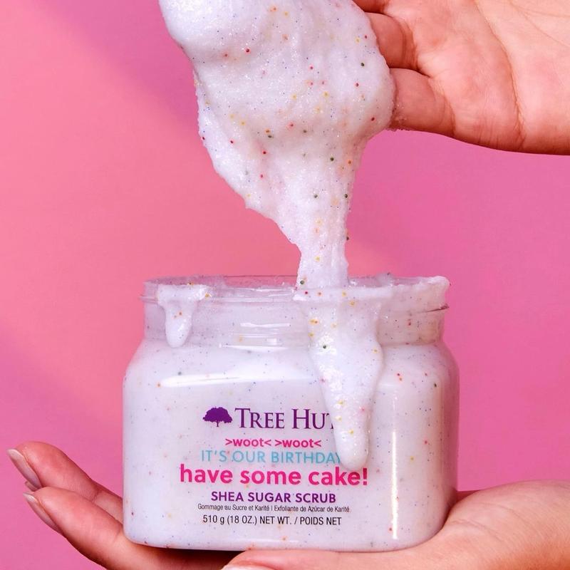 Tree Hut Exfoliating Shea Sugar Scrub Birthday Cake - Moisturizing Body Scrub Body Care