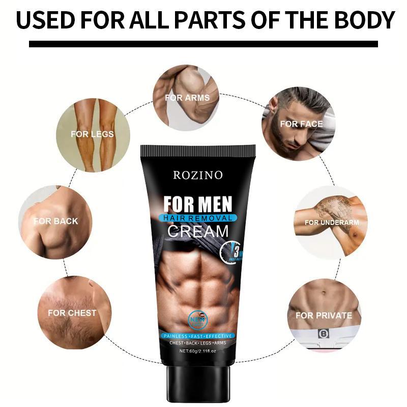 Gentle & Non-irritating Men's Hair Removal Cream, Facial & Body Hair Removal Cream, Hair Remover, Hair Removal Supplies