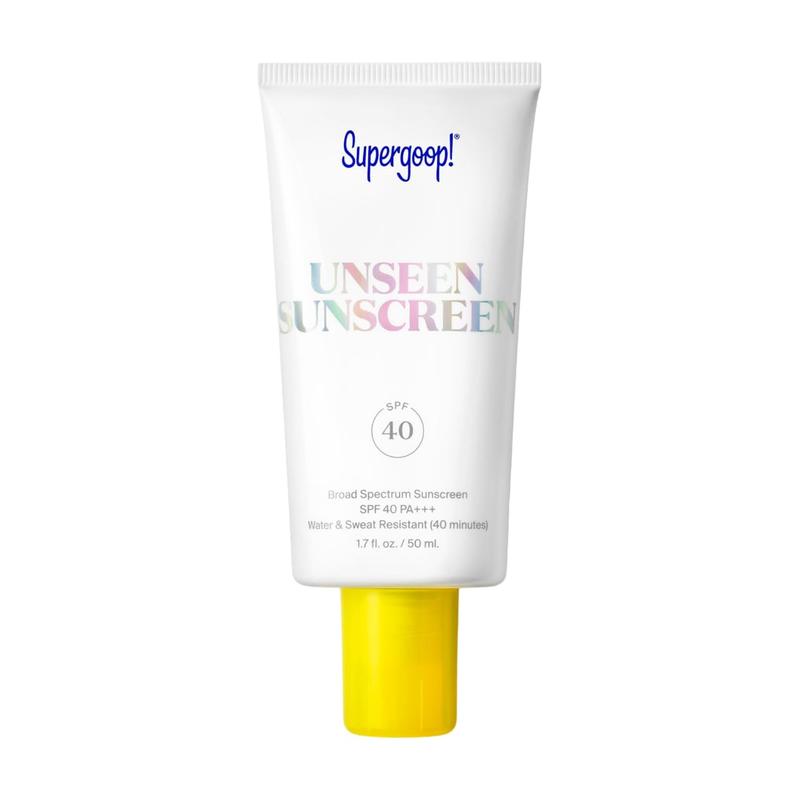 Supergoop! Unseen Sunscreen - SPF 40 - Invisible, Broad Spectrum Face Sunscreen + Makeup-Gripping Primer - Weightless, Scentless, Oil Free - For All Skin Types & Skin Tones - 1.7 fl oz