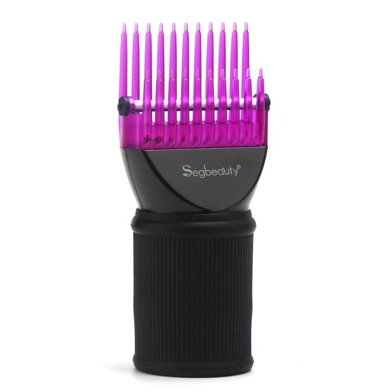 Hair Dryer Comb Attachment, Hair Dryer Concentrator with Brush Attachment for 1.57-1.97 Inch Nozzle, Professional Salon Hair Styling Tools for Straightening Wavy Natural Curly Hair