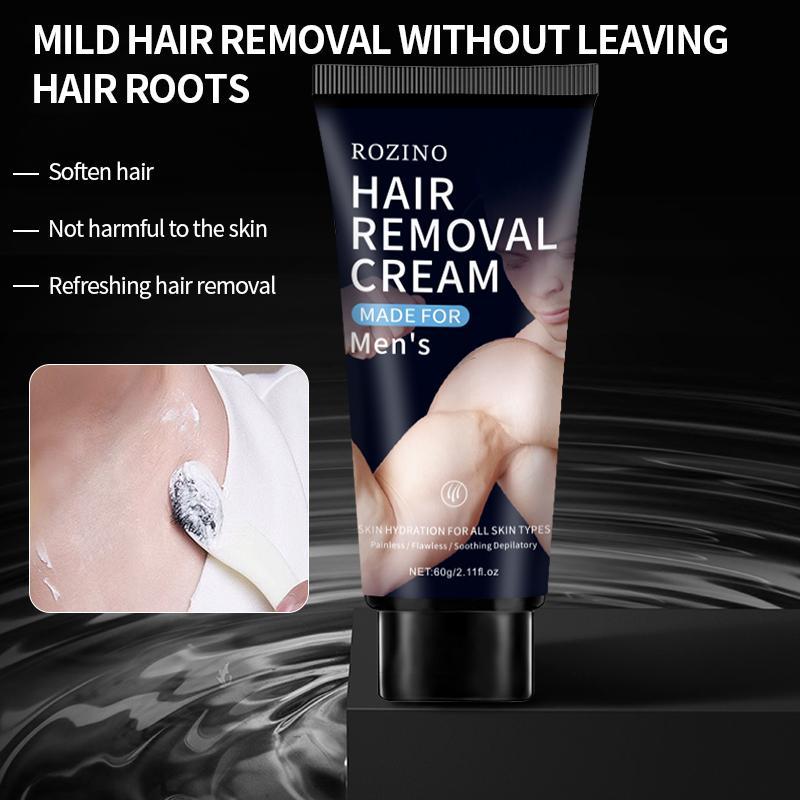 Men's Hair Removal Cream, 1 Count Multi-functional Hair Removal Cream for Body, Face, Legs, Arms and Underarm Hair, Moisturizing and Mild Hair Removal Cream for All Skin Types