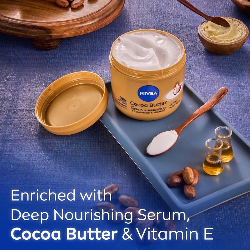 NIVEA Cocoa Butter Body Cream with Deep Nourishing Serum, 15.5 Ounce Body Care Lotions Moisturizing Hand Cream moisturizing bodybutter Radiance