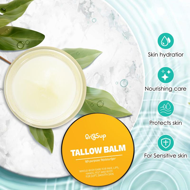 Organic Beef Tallow Balm for Skin Care Body Care - All Natural Lotions Body Oil with Wild Honey – Beef Tallow Moisturizer,-Made in USA (2.0 Oz) tallow moisturizer