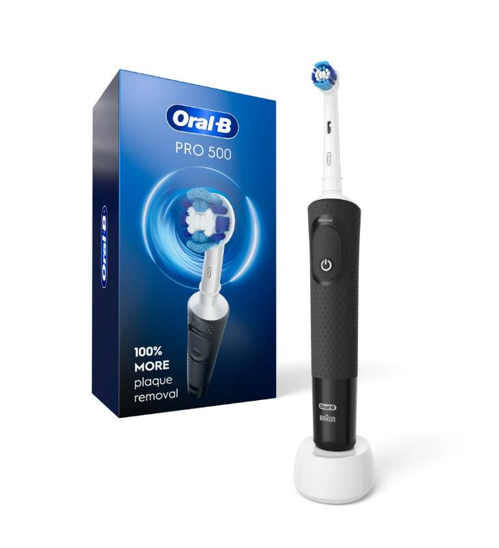 Oral-B Pro 500 Electric Toothbrush with (1) Brush Head, Rechargeable, Black