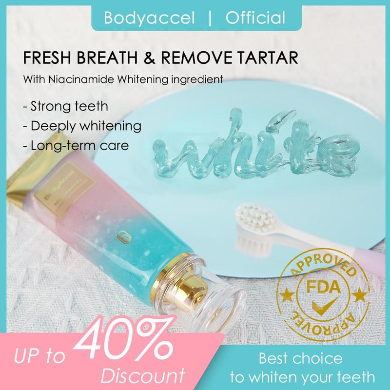 BodyAccel Niacinamide Toothpaste, Mint Probiotic Whitening Toothpaste