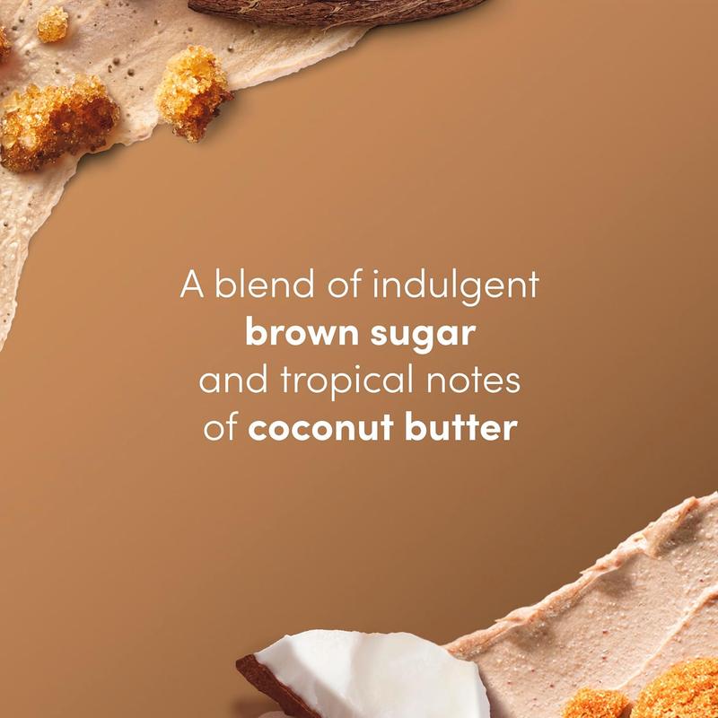 Dove Scrub Brown Sugar & Coconut Butter for Silky Smooth Skin Body Scrub Exfoliates & Restores Skin'S Natural Nutrients 10.5 Oz Unilever