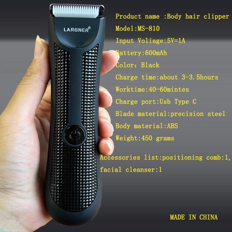 Christmas Portable Electric Body Hair Trimmer for Men, 1 Set Multifunctional Rechargeable Diffuser Hair Clipper Kit, Waterproof Body Hair Trimmer with Low Noise