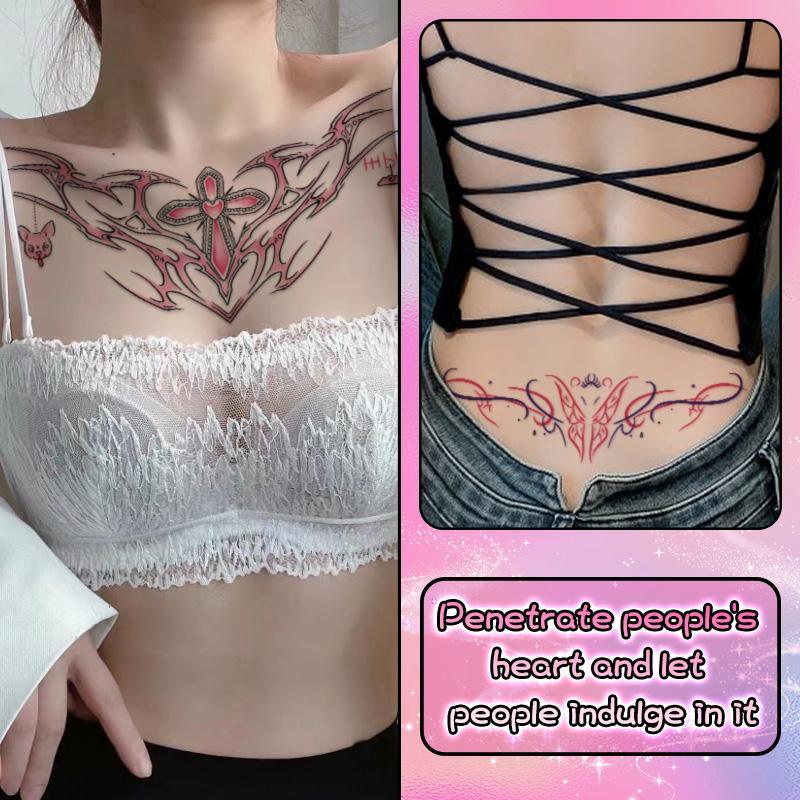 Butterfly & Heart Pattern Temporary Tattoo Sticker, 7 Counts set Creative Fake Tattoo Sticker, Waterproof Fake Tattoo for Women & Men