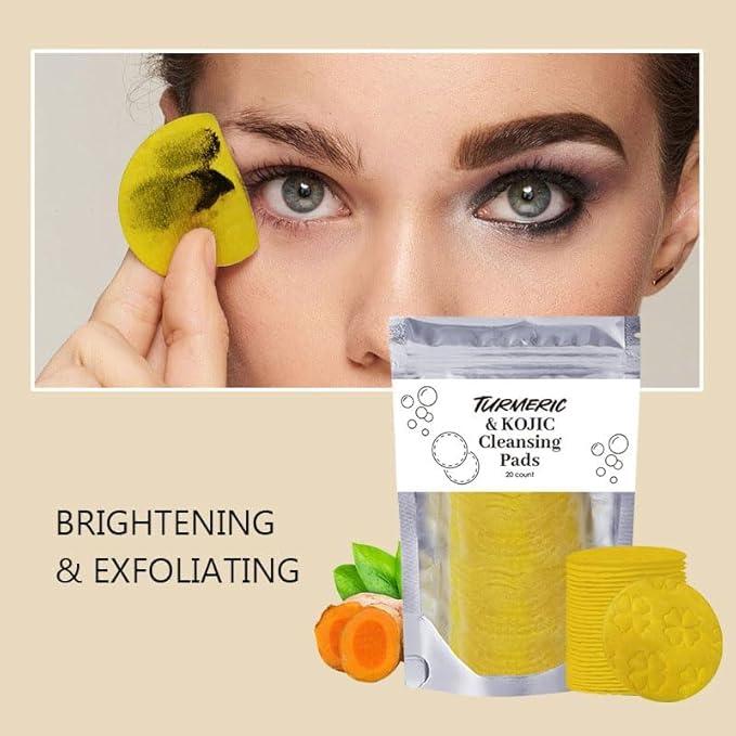 Turmeric Cleansing Care Three Piece Set, Turmeric Cleansing Milk, Turmeric Cleansing Milk, Turmeric Cleansing Soap Cleaner, Turmeric Facial Scrub Pad, Christmas Skincare Cleaning Set Skin Repair Comfort