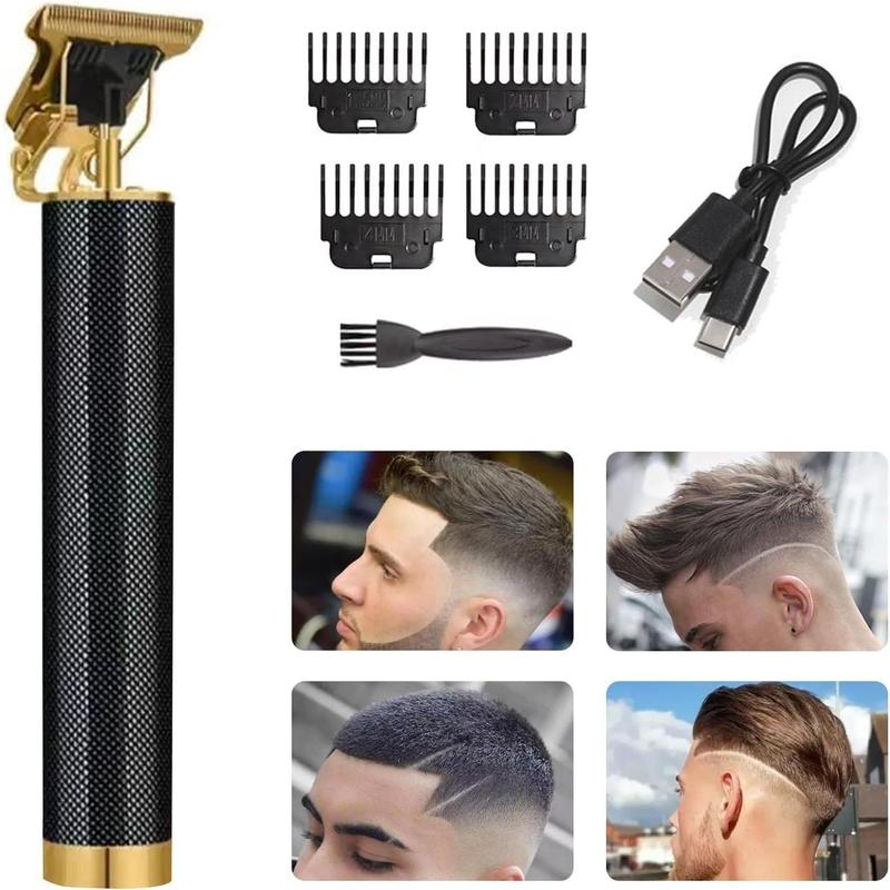 Professional Hair Clippers for Men Electric Haircut Kit Hair Trimmer Grooming Waterproof Rechargeable Close Cutting T Blade Trimmer USB Rechargeable Clippers for Hair Cutting