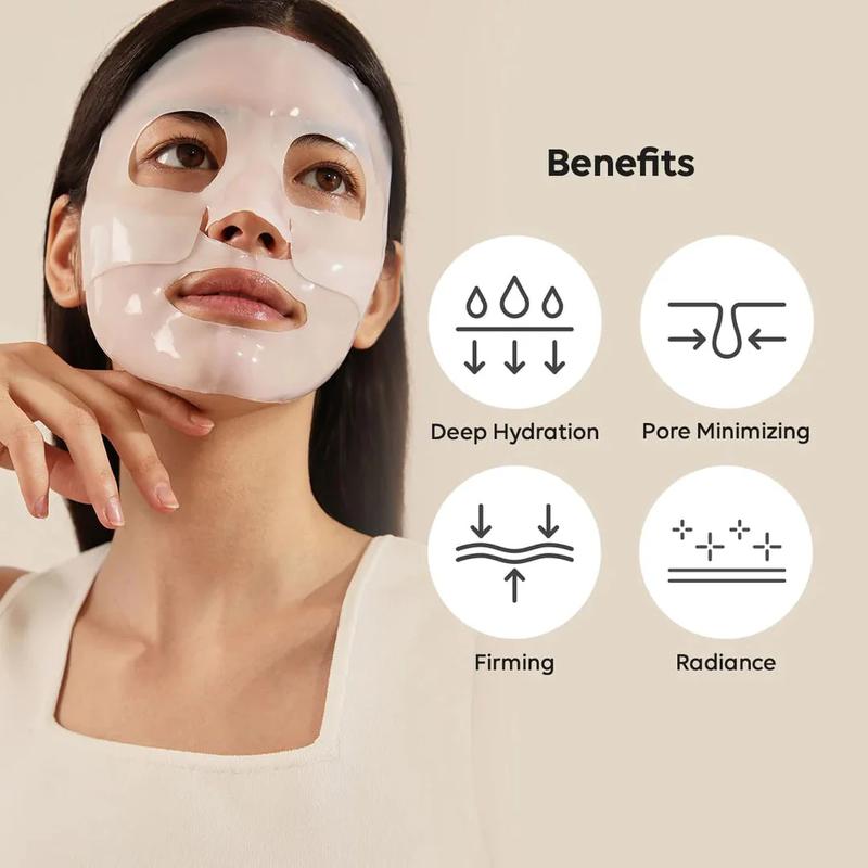 RoseMine Deep Collagen Overnight Mask 37gx5ea | The real collagen 2,160,000ppb | Low molecular weight collagen hydrogel masks for elasticity, firming, and moisturizing | Buy 2, get 100% pure Batana conditioner.