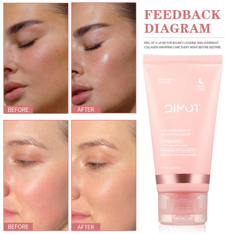 Dimot Collagen Night Wrapping Mask : SLEEP, SHED, AND GLOW!