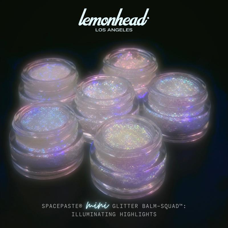 SPACEPASTE® Illuminating Highlights - 6 piece Mini Glitter Gel Collection by Lemonhead LA Bronzer Lavender