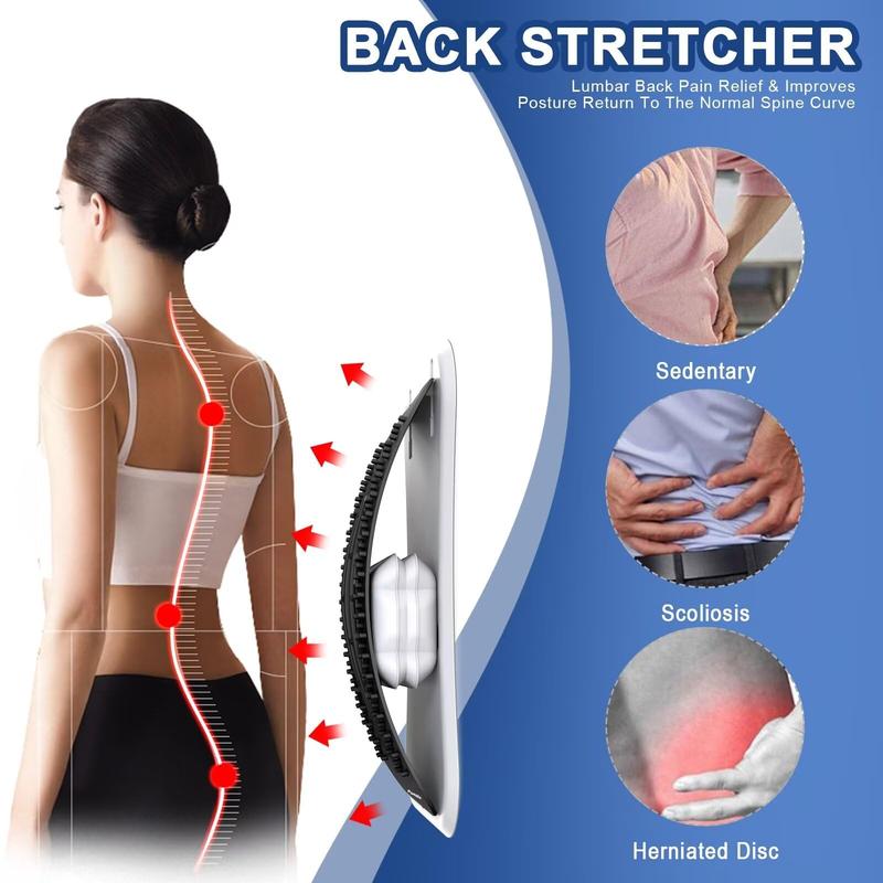 Back Stretcher for Lower Back Pain Relief, Upgraded Lumbar  Cracker Back Popper with Adjustable Air Cushion, Magnetic & Pad Body Care Daily