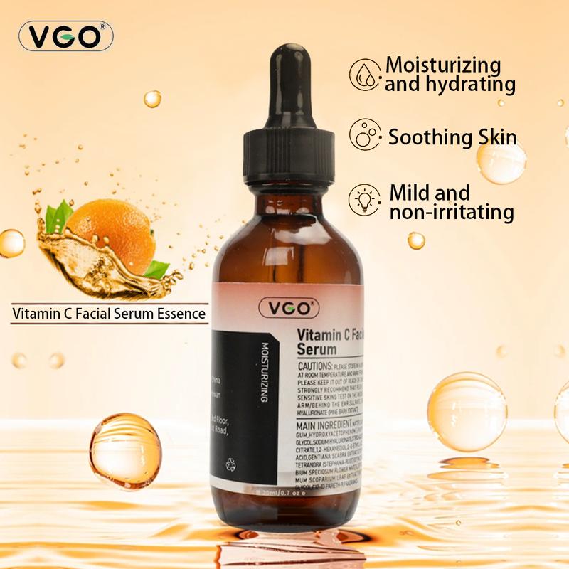 VGO Facial Serum Essence Skin carecream-A Daily Cleanser Skin Repair Gentle Comfort 30ml Facial Serums Set Reduces Facial Fine Lines Hydrate Cleansing Moisturize Moisturizer Hydrate skincare Moisture Hydrating Vitamin C Facial care kit repair set