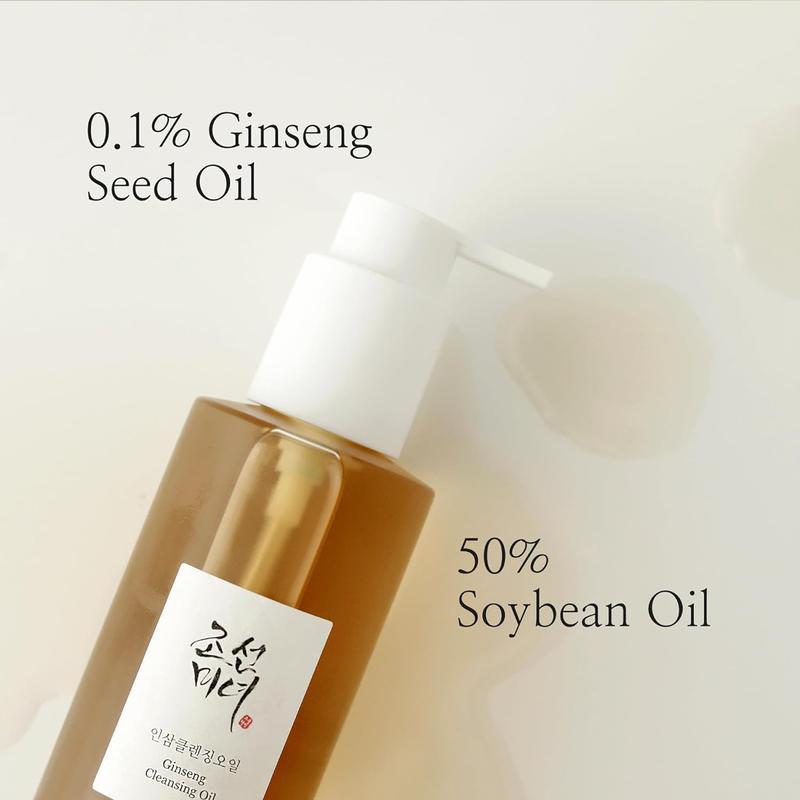 Beauty of Joseon Ginseng Cleansing Oil 210mlDeep Cleansing Oil, Removes Makeup andImpurities, No Heavy and Greasy, Viral CleanserOne Step All at Once Cleansing Oil, Makeup Remover Lightweight Flower