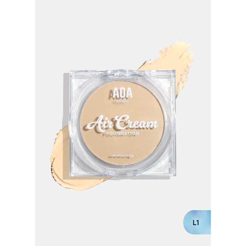 AOA Air Cream Foundation - Cream Foundation & Concealer, 12 Hours Long Lasting, Medium to Full Coverage, Non-Greasy