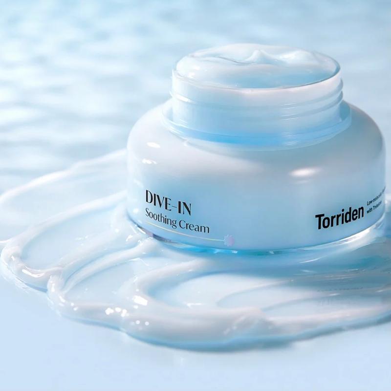 Torriden - DIVE-IN Low Molecular Hyaluronic Acid Soothing Cream | Lightweight Moisturizing Skincare | Smooth Gel | Viral Korean Intensive Hydrating Cream | Moisturizer Moisture Skin Repair Comfort Hydrate all skin types