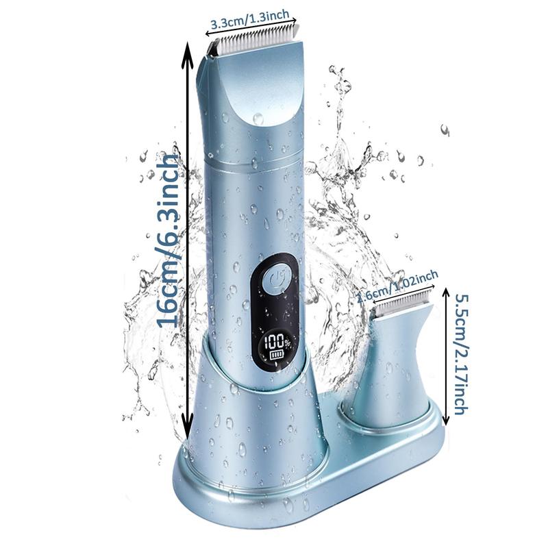 2 in 1 Electric Shaver Trimmer, 1 Box Rechargeable Shaver Machine with LED Display, Detachable Head Shavers, Cordless Wet and Dry Dual Use Hair Removal Tool, Christmas Gift