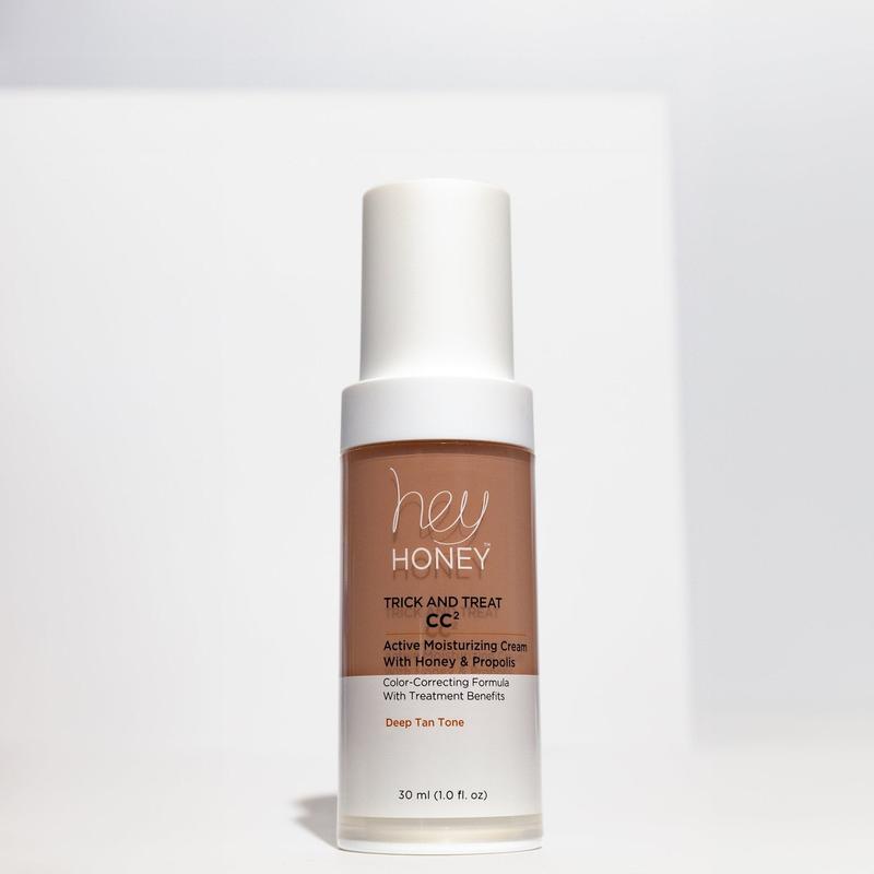 Hey Honey Skincare Trick and Treat CC² Cream SPF 46 | Active Moisturizing Color Correcting Cream with Honey & Propolis | Flawless Cover For Rosacea, Skin Redness & Mature Skin | 1 oz