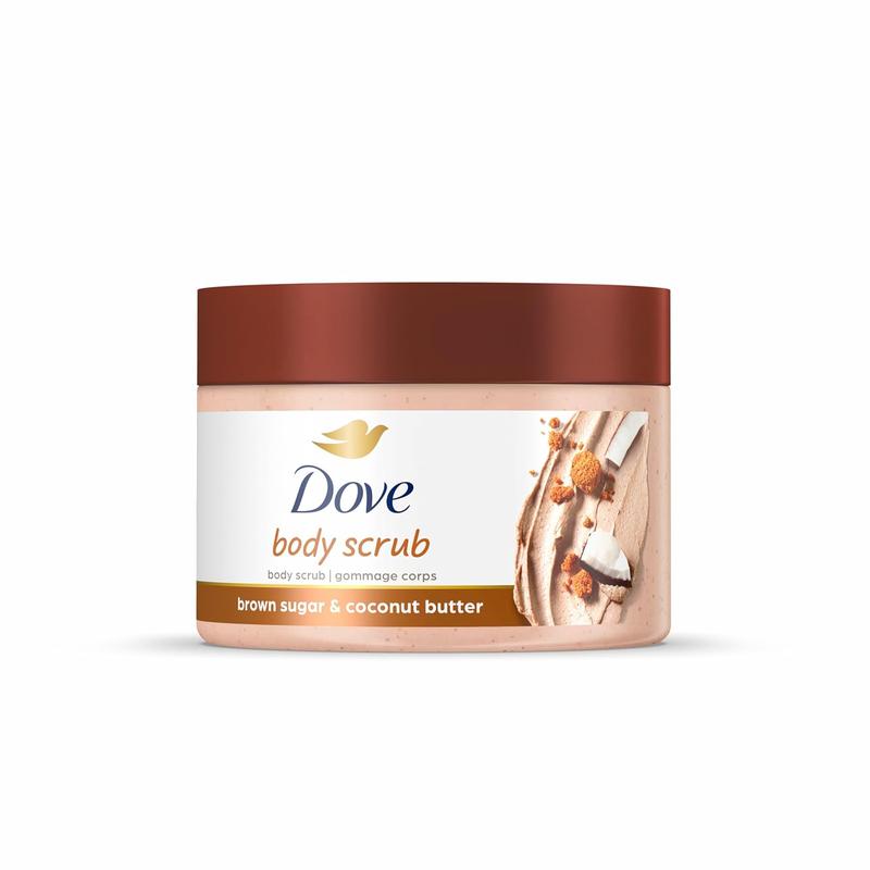 Dove Scrub Brown Sugar & Coconut Butter for Silky Smooth Skin Body Scrub Exfoliates & Restores Skin'S Natural Nutrients 10.5 Oz Unilever