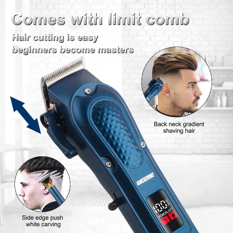 Professional Hair Cutting Machines Set, LCD Display USB Rechargeable Hair Trimmer & T-blade Trimmer & Accessories, Great Gifts for Men