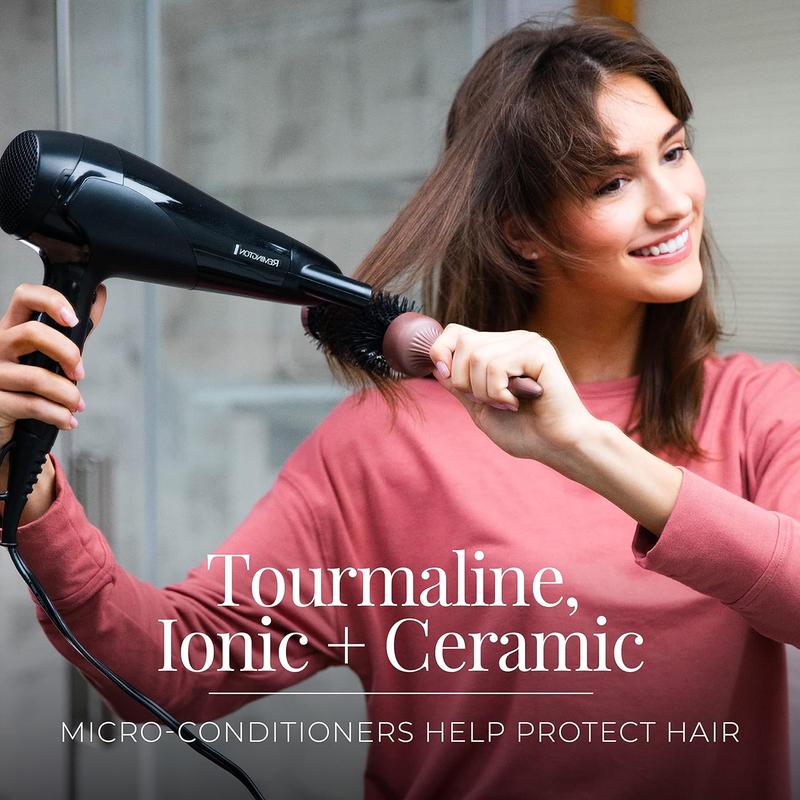 Remington Damage Protection Hair Dryer with Ceramic + Ionic + Tourmaline Technology, Black, 3 Piece Set hair  dryers