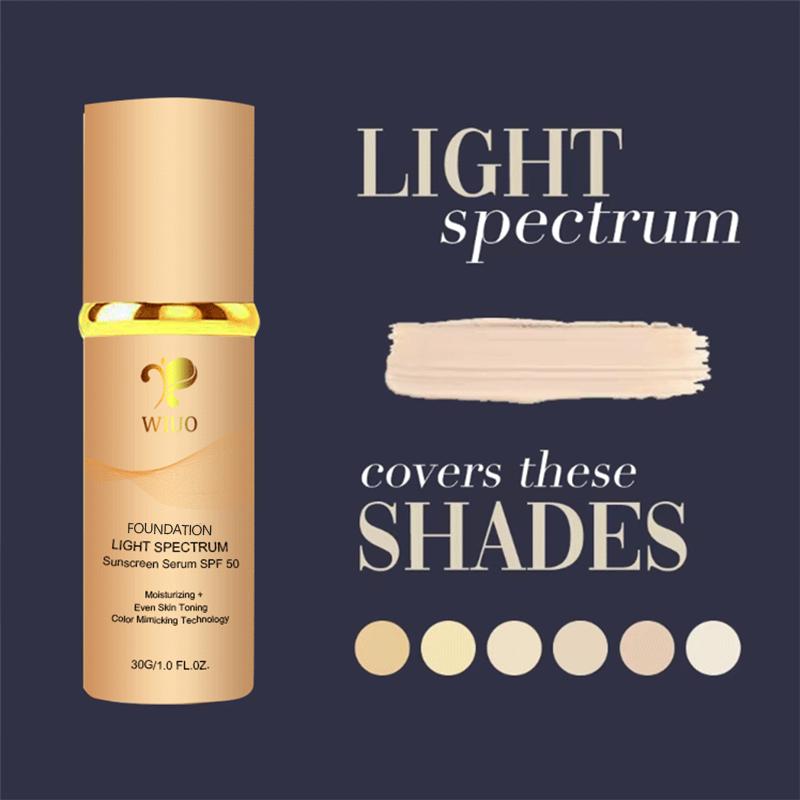 WIUO Foundation 4 in 1 - Light Spectrum, Liquid Foundation for Flawless, Natural Looking Finish