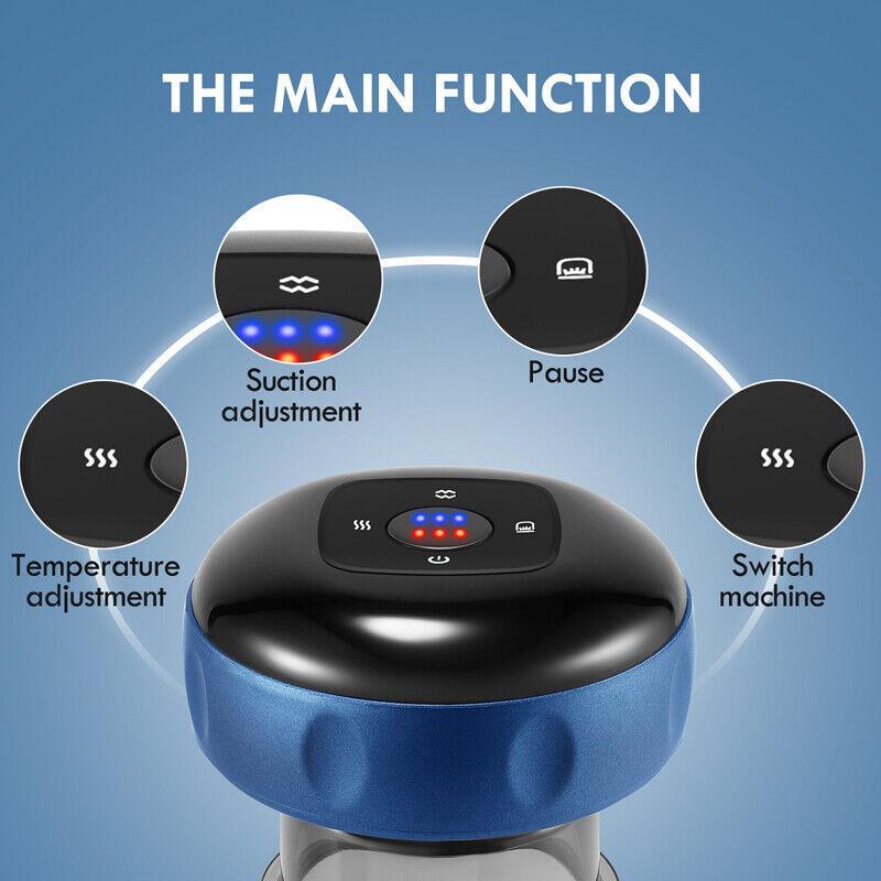 Electric Suction Cupping Set, Smart Cupping Machine, 12 Gear Temperature Control Smart Timing Suction Cup Neck Shoulder Massager