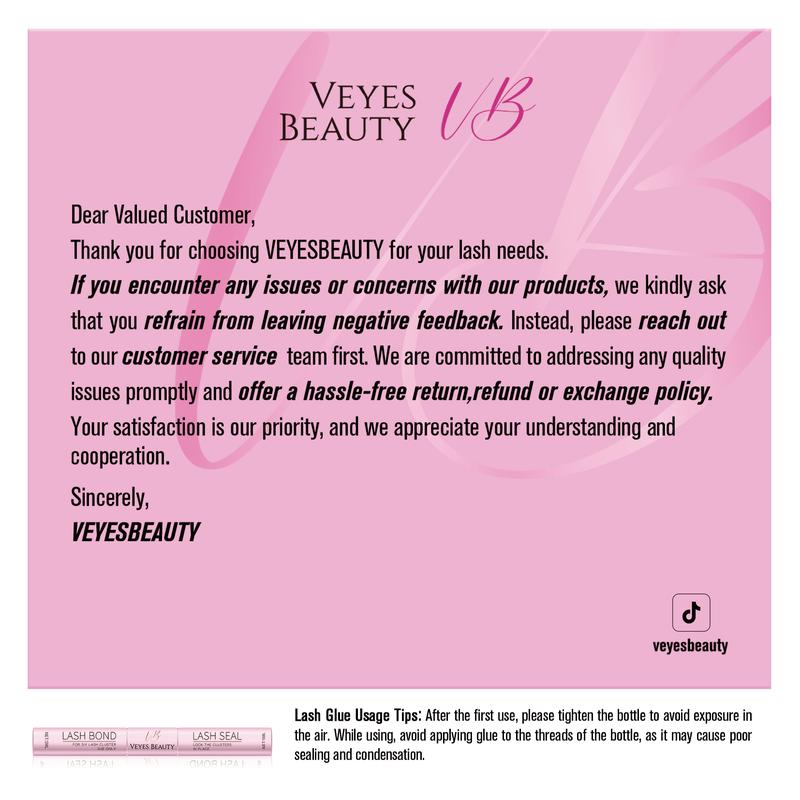 Veyesbeauty LuxeBold 10mm-18mm Cluster Lash Single Length Invisible Band Wispy Lightweight Softness Weightless Makeup Eyelash Extensions