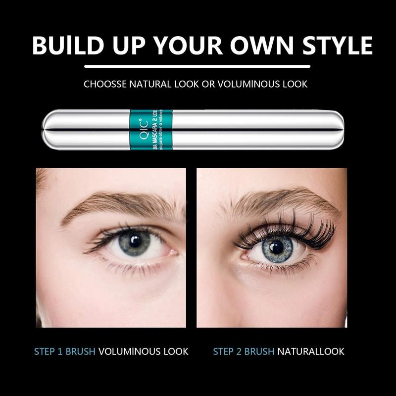 QIC double effect eye black 4d waterproof, slim, thick and all-in-one Japanese makeup Mascara Cosmetic