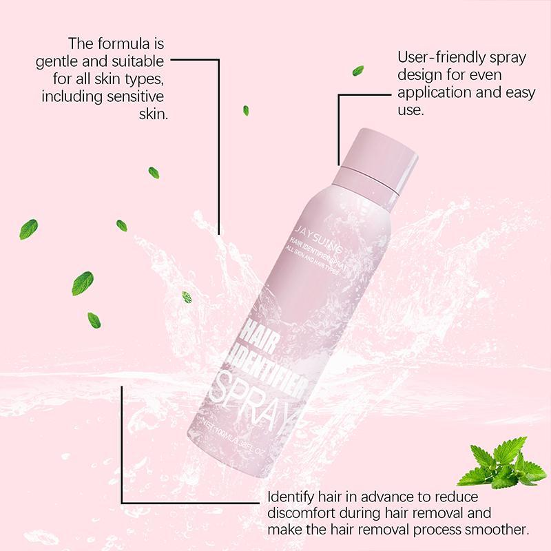 Hair Identifier Spray with Eyebrow Trimmer, 1 2 Counts Gentle Hair Removal Spray with Eyebrow Trimmer, Facial Cleansing Product, Girl Products for Body, Men Gifts