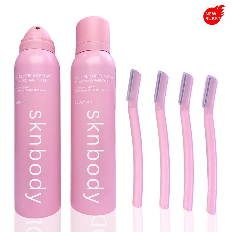 SKNBODY Hair Identifier Spray and DermaplanerSet Body Care Flawless hair identifier spray watery Hair Removal Razor Wax Comfort Cosmetic shaving cream odor