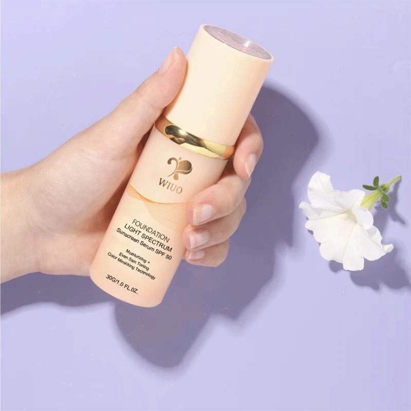 WIUO Foundation 4 in 1 - Light Spectrum, Liquid Foundation for Flawless, Natural Looking Finish