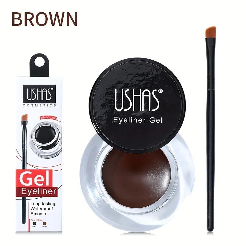 Waterproof Eyeliner Gel with Brush, Long Lasting Matte Eyeliner Cream, Easy To Apply for Eye Makeup, Professional Daily Makeup Accessories