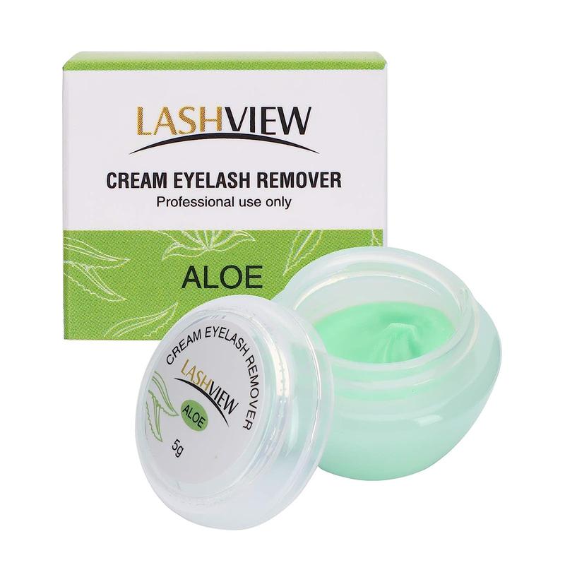 LASHVIEW Eyelash Extension Remover Low Irritation Cream for Sensitive Skin Professional Eyelash Extensions Dissolves for Salon,5g Gentle