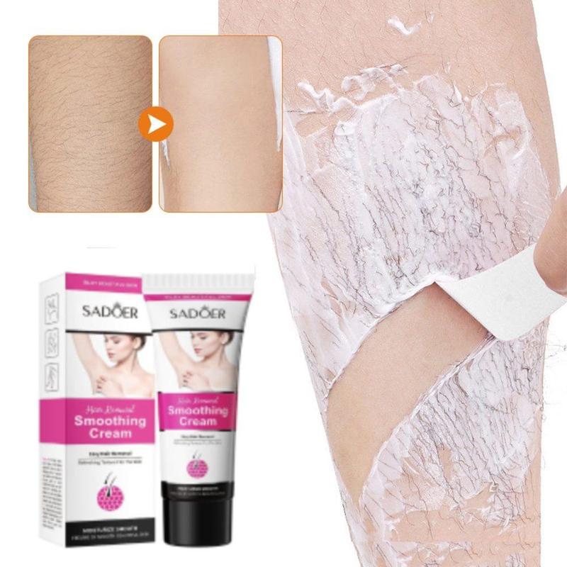 Gentle Hair Removal Cream, 1 Count Smoothing Cream, Clean Moisturize Depilatory Cream for Men Women Leg Armpit