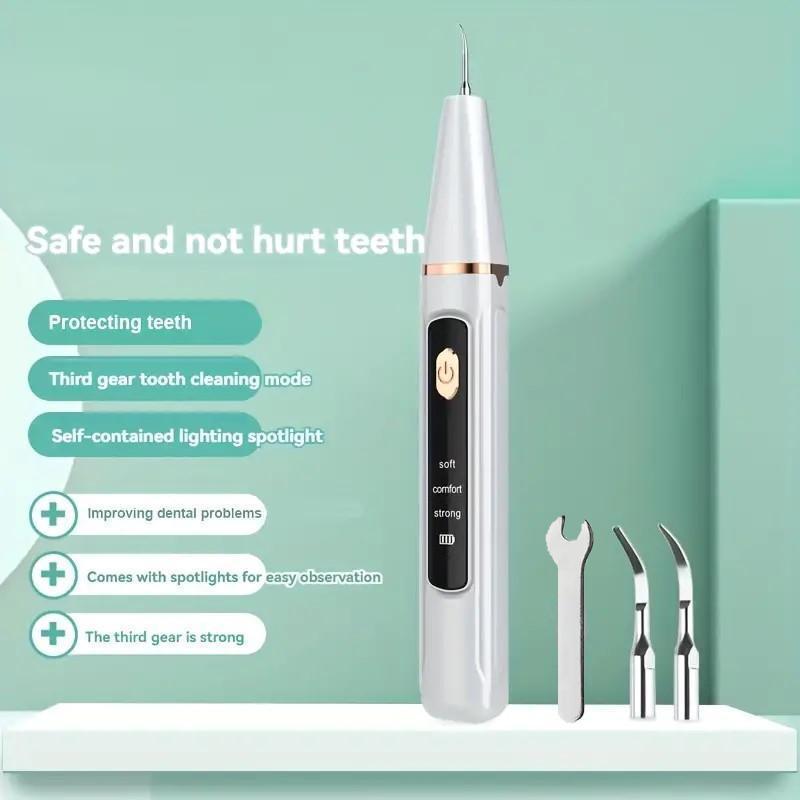 Cordless Teeth Stains Stones Remover, 1 Set Teeth Cleaning Tool with Accessories, Multi-purpose Cordless Cleaner, Oral Hygiene Products for Home, Christmas Gift