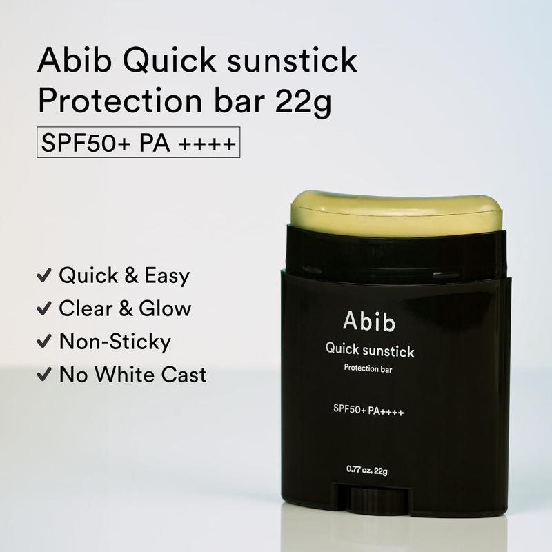 Abib Quick Sunstick Protection Bar SPF50+ 0.77 fl oz 22 g Sun Care Compact Facial Pack Skincare Sunscreen Flawless Uv Comfort Skin Repair Lightweight