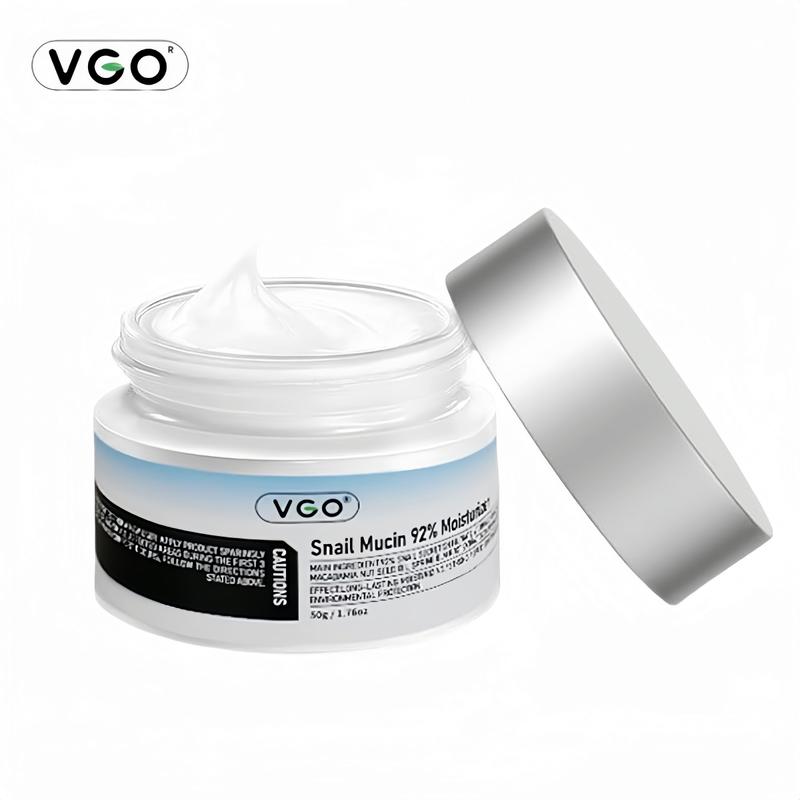 VGO Snail Mucin 92% Moisturizer and Vitamin C Facial Serum Essence 60ml Hydration and Nourishment for Radiant Skin Hydrating  Skin Care Set Moisture Moisturizing Cream Gentle Hyaluronic Comfort resh cream Skin