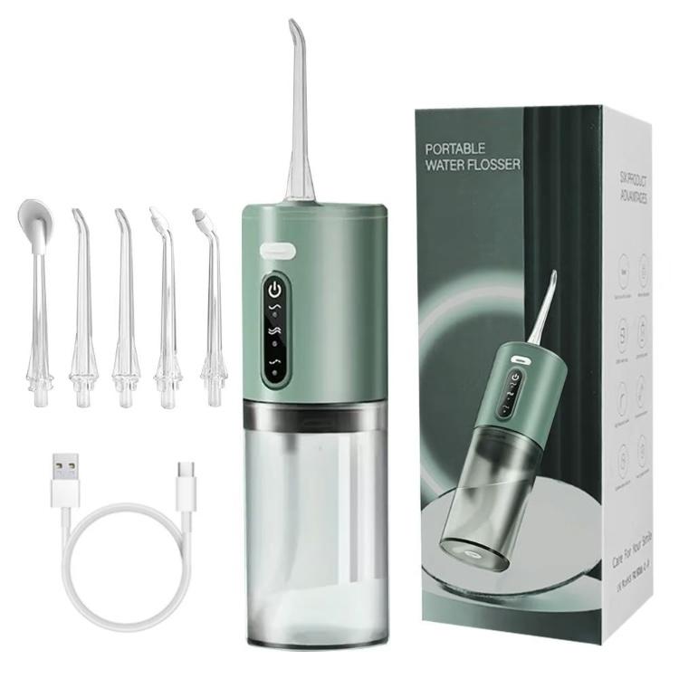 Cordless Portable Water Flosser, Rechargeable Oral Irrigator with 5 Nozzles, Ideal for Family & Travel – Perfect Halloween, Black Friday, Cyber Monday Gift