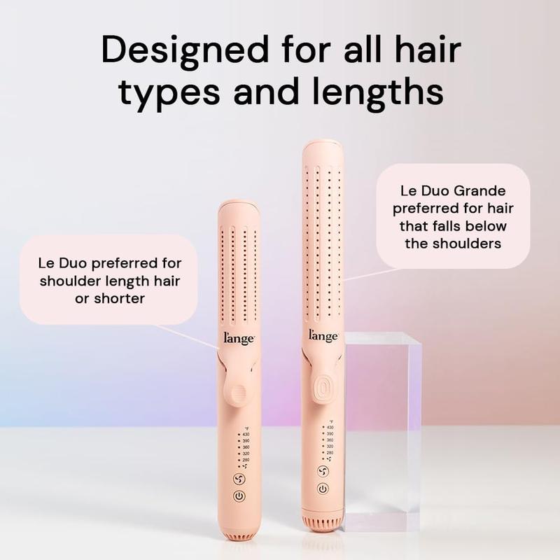 L'ange Hair Le Duo Grande 360° Airflow Styler | 2-in-1 Curling Wand & Titanium Flat Iron Hair Straightener