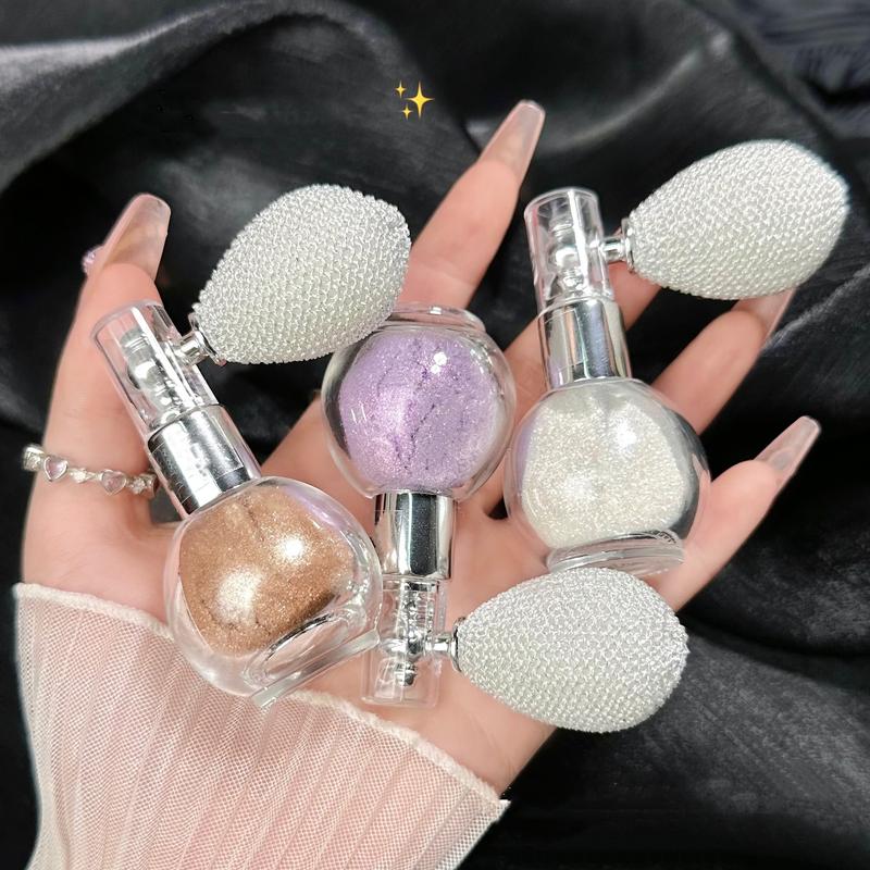 3 Counts  Set Glitter Spray for Hair and Body, Highlighter Shimmering Powder High Gloss Body Glitter Spray Sparkle Powder Makeup Eyeshadow Cosmetic