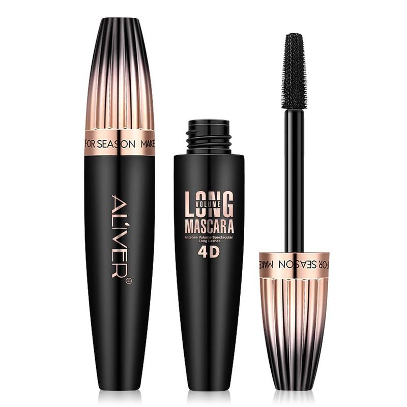 4D Long Lasting Tube Mascara, Natural Curling Eyelashes Mascara Stick, Water Resistant Eye Enhancement Makeup Products for Women & Girls